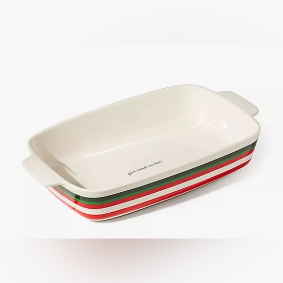 Kate‎ Spade Merry Bright Holiday Collection stonewear rectangular baking dish - Picture 1 of 8